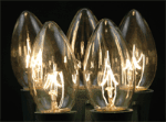 Clear Twinkle C9 Bulbs 7 Watt Replacement Lamps 25 Pack