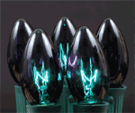 Green Twinkle C9 Bulbs 7 Watt Replacement Lamps 25 Pack