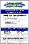 Pink 150 Ft Chasing Rope Light Spools, 3 Wire 120v 1/2"