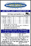 Green LED Custom Rope Light Kit 1/2" 2 Wire 120v
