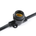 100' Black Commercial Grade Stringer 80 Intermediate (e17) Base Sockets