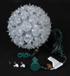 Silver 50 Light Mini Starlight Sphere 6"