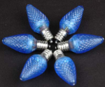 Twinkle Blue C7 LED Replacement Bulbs 25 Pack