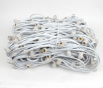 330' White Commercial Grade Stringer on Candelabra (e12) Base Sockets