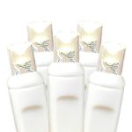 LED Curtain Twinkle Lights 100 LED Warm White Non-Connectable White Wire