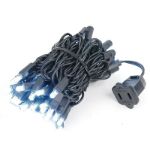 50 LED Pure White LED Christmas Lights 11' Long on Black Wire