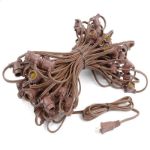 100' Brown Commercial Grade Stringer 80 Intermediate (e17) Base Sockets