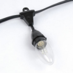 5 Pack Pure White Smooth Glass C9 LED Bulbs