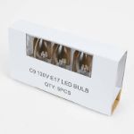 5 Pack Amber (Orange) Smooth Glass C9 LED Bulbs