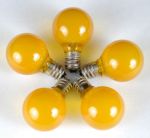 100 G40 Globe String Light Set with Yellow Bulbs on Black Wire