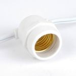 25 Clear S14 Commercial Grade Light String Set on 37.5' of White Wire 