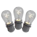 50 S14 Clear Commercial Grade Suspended Light String Set on 100' of Black Wire