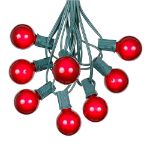 100 G40 Globe String Light Set with Red Bulbs on Green Wire