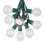G50 Clear Globe Shaped Bulbs with 100 Socket String Light Set