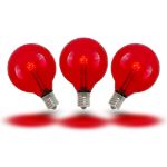 Red - G40 - Glass LED Replacement Bulbs - 25 Pack