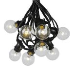 80 Warm White LED G50 Commercial Grade Intermediate Base Light Set