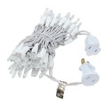 Clear 50 Light 11' Long White Wire Christmas Mini Lights