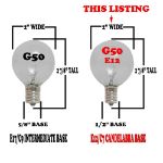 Frosted White G50 7 Watt Replacement Bulbs 25 Pack E12 Base