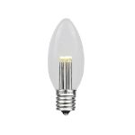 Warm White Smooth Glass C9 LED Bulbs - 25pk