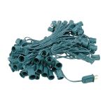 C9 100' String on Green Wire, 100 Sockets