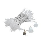 Pure White 70 LED C6 Strawberry Mini Lights Commercial Grade on White Wire