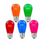 25 Pack of Transparent Assorted S14 11 Watt Bulbs Medium Base e26