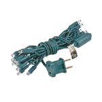 20 Light Non Connectable Pure White LED Mini Lights Green Wire