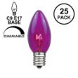 Purple Transparent C9 7 Watt Replacement Bulbs 25 Pack