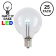 Pure White - G40 - Glass LED Replacement Bulbs - 25 Pack