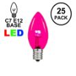 C7 - Pink - Glass LED Replacement Bulbs - 25 Pack