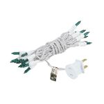 Non Connectable Green White Wire Mini Lights 20 Light 8.5'