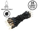 Non Connectable Black Wire Mini Lights 35 Light 13.5'