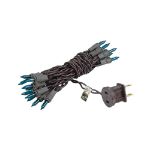 Non Connectable Teal Brown Wire Mini Lights 20 Light 8.5'