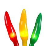 Red Green Yellow Chili Pepper Cluster Ristras 50 light