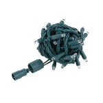 Coaxial 50 LED Pure White 4" Spacing Green Wire