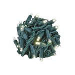 Coaxial 50 LED Warm White 6" Spacing Green Wire