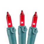 4' X 6' Super Bright Red Net Lights - Green Wire