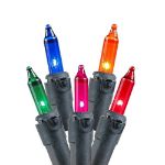 Non Connectable Multi Black Wire Mini Lights 20 Light 8.5'