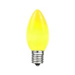 100 C9 Ceramic Christmas Light Set - Yellow - Green Wire