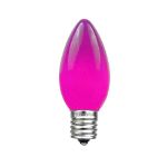 100 C9 Ceramic Christmas Light Set - Purple - Green Wire