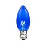 25 Twinkling C9 Christmas Light Set - Blue - White Wire