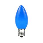 100 C9 Ceramic Christmas Light Set - Blue - Brown Wire
