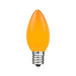 C9 25 Light String Set with Ceramic Orange Bulbs on Black Wire
