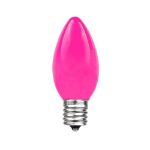100 C9 Ceramic Christmas Light Set - Pink - Black Wire