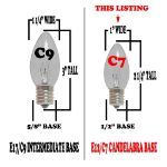 25 Light String Set with Blue Transparent C7 Bulbs on Brown Wire