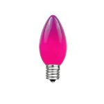 25 Light String Set with Purple Ceramic C7 Bulbs on Black Wire
