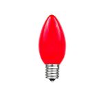 25 Light String Set with Red Ceramic C7 Bulbs on Black Wire