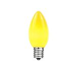 25 Light String Set with Yellow Ceramic C7 Bulbs on Black Wire