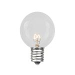 100 G30 Globe String Light Set with Clear Bulbs on Brown Wire