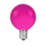 100 G40 Globe String Light Set with Purple Bulbs on Green Wire